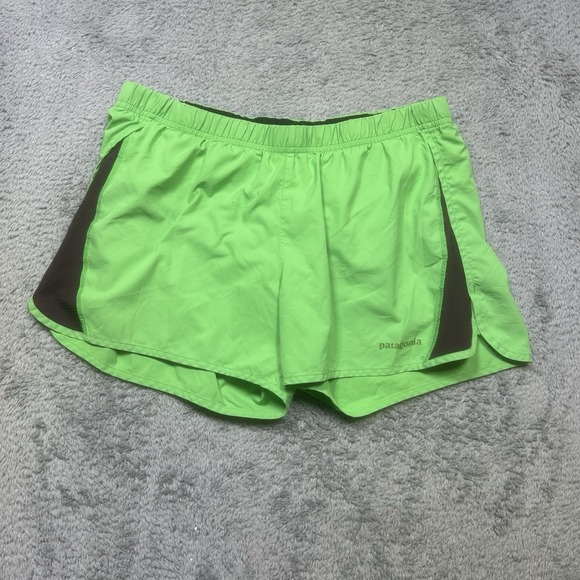 Patagonia Pants - Patagonia Shorts Womens M Green Black Hiking Running Outdoors Mesh Lined Strider